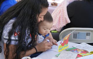 Mother and child coloring book