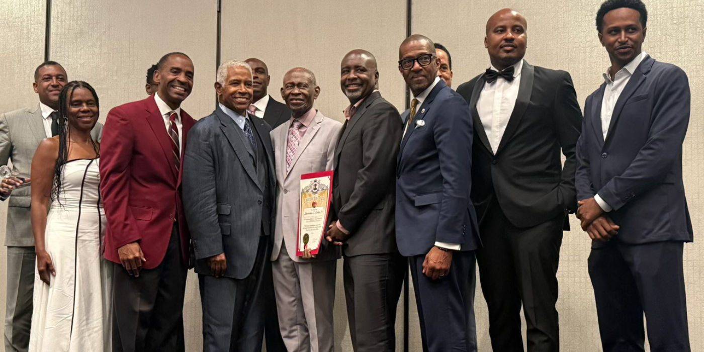 CEO James Jackson accepting BEEAM Award