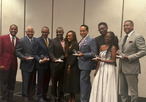 CEO James Jackson accepting BEEAM Award